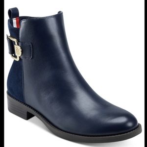 Tommy Hilfiger - Inella Mixed-Media Booties - Blue